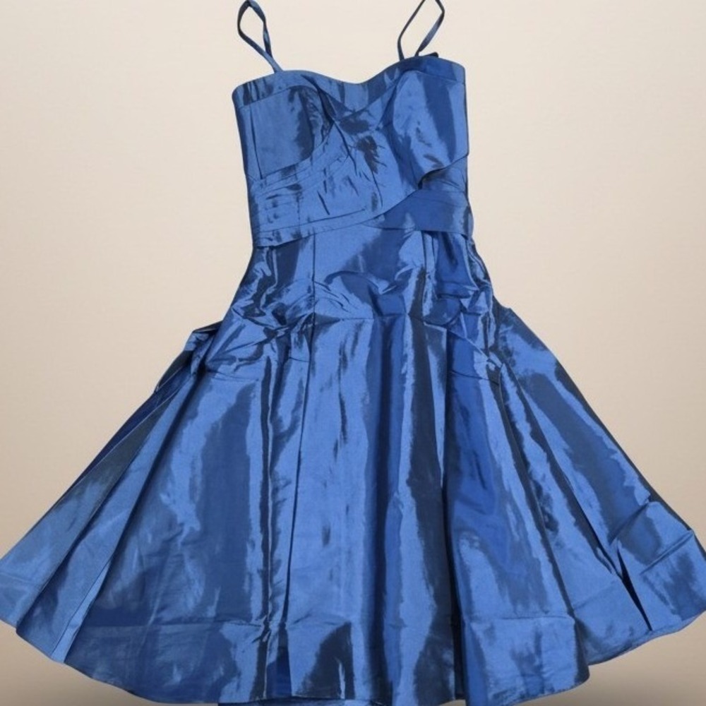 VTG Da Vinci Indigo Blue Wedding Bridesmaid Prom Formal Dress Sz 10 NWT